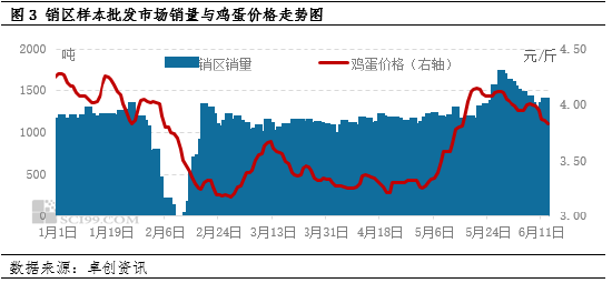 卓创资讯：供增需减 6月鸡蛋价格下跌